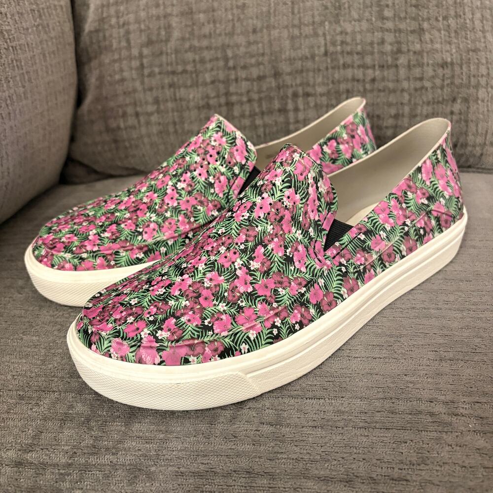 Crocs Citilane Roka Slip-Ons Pink Green Floral Size 10 - Picture 3 of 6